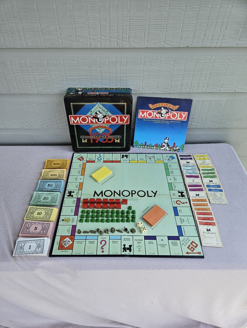 Parker Bros Monopoly 1935 Commemorative Edition Tin Box Board Game 1985